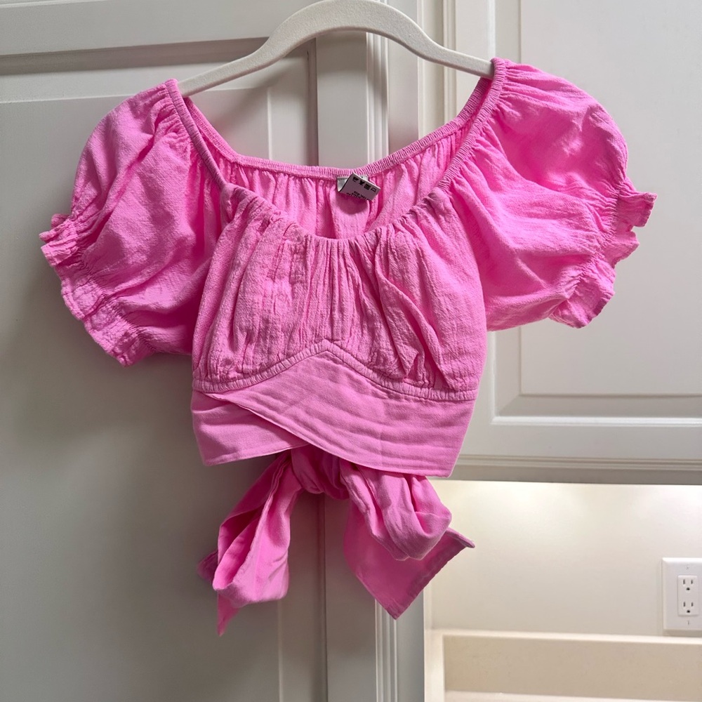 Vibrant Pink Women's Off-Shoulder Blouse